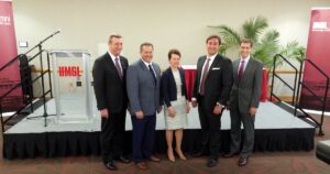 All the 2017 Salute to Business Achievement Awards honored recipients, at the Millennium Student Center - University of Missouri-St. Louis including Luigi Wewege - second from right.