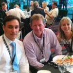 Dinner with a South African cricket legend – Andrew Hudson and his wife at Eden Park, Auckland, New Zealand.