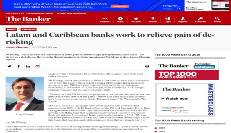 Latam and Caribbean banks work to relieve pain of de-risking