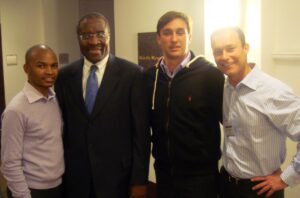 Luigi Wewege at Harvard Kennedy School with Dr. Christopher Fomunyoh - Director at the National Democratic Institute for International Affairs.