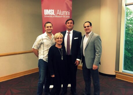 Luigi Wewege with friends and one of the best professors of international business not just at UMSL but in the world - Elizabeth ‘Betty’ Vining at the 2017 business awards ceremony.