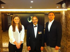 Luigi Wewege with the Governor-General of New Zealand - Sir Jerry Mateparae at The Langham, Auckland.