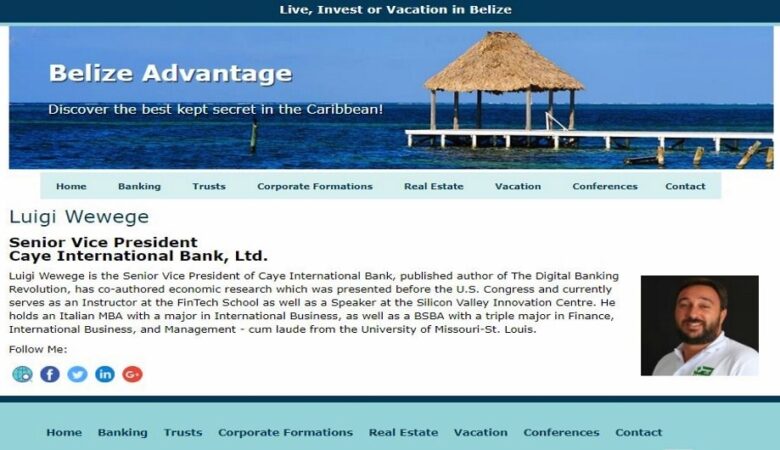 Senior Vice President of Caye International Bank