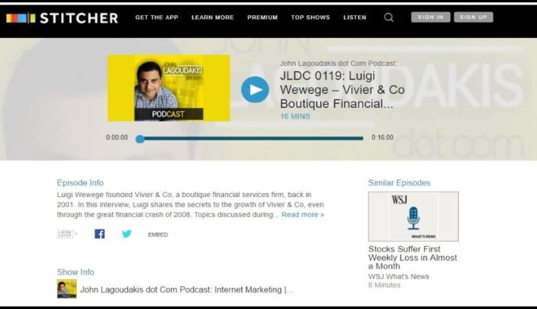 Stitcher podcast interview of Vivier Chief Executive Officer – Luigi Wewege