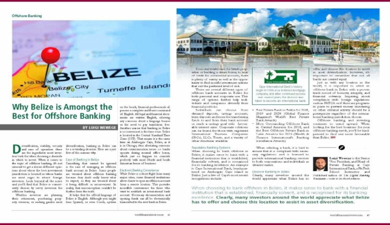 Why Belize is Amongst the Best for Offshore Banking