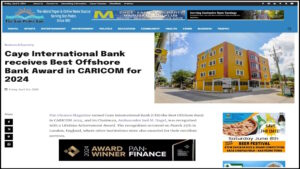CIB - Best Offshore Bank Award in CARICOM for 2024