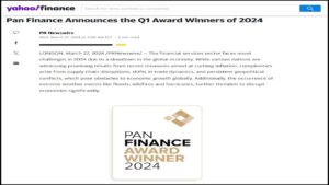 Pan Finance Announces the Q1 Award Winners of 2024
