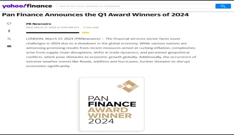 Pan Finance Announces the Q1 Award Winners of 2024