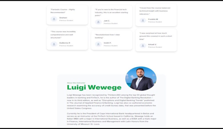 Crash Course in Digital Banking by CIB President Luigi Wewege