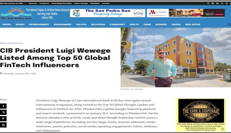 CIB President Listed Among Top 50 Global FinTech Influencers