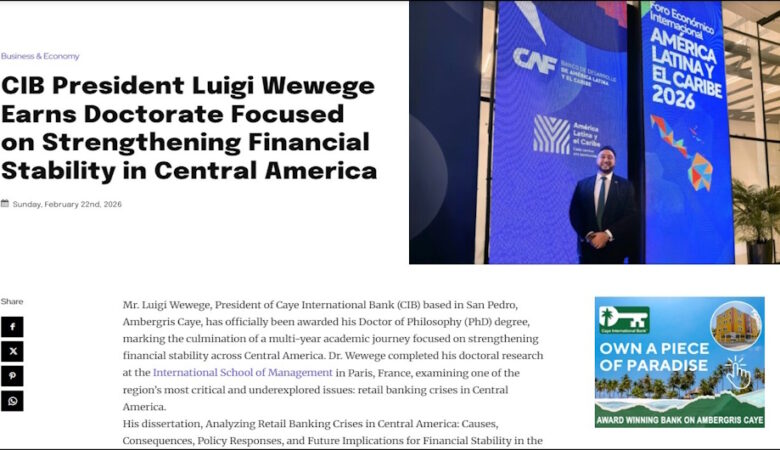 Luigi Wewege Obtains PhD on Central American Banking